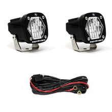 Load image into Gallery viewer, S1 Black LED Light Pod Pair (Wide Cornering, Clear)